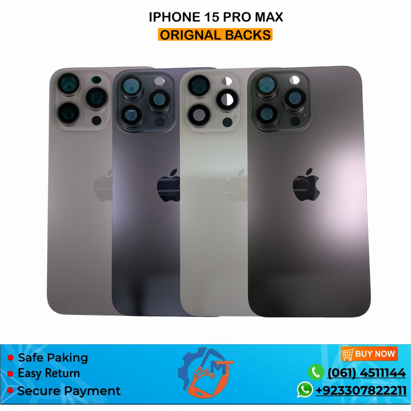 IPHONE 15 PRO MAX 100% ORG BACK COVER MIX COLOUR