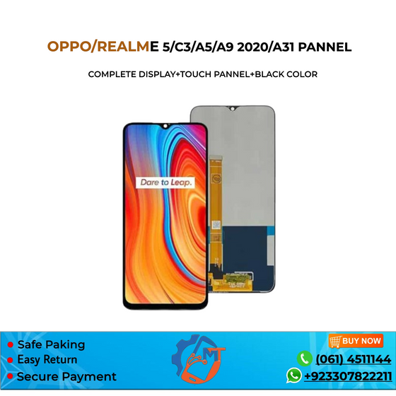 REALME 5/C3/A5/A9 2020/A31 2020 PANNEL BLACK