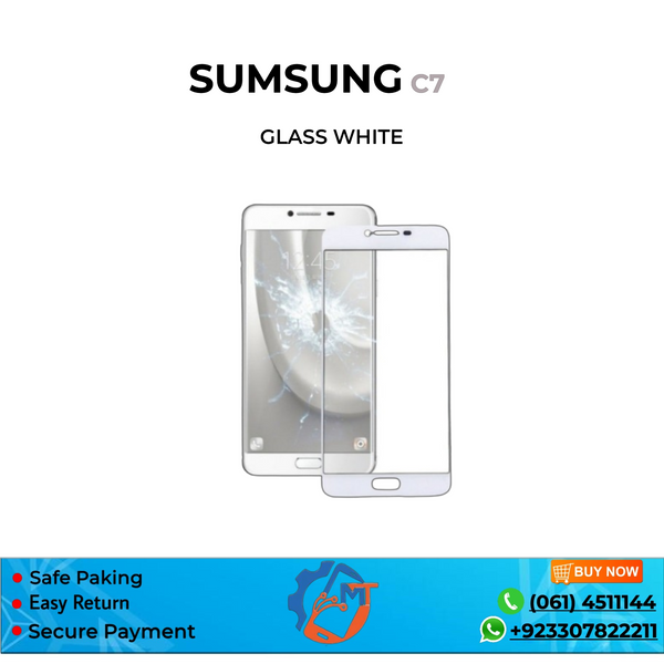 C7 GLASS SAMSUNG WHITE