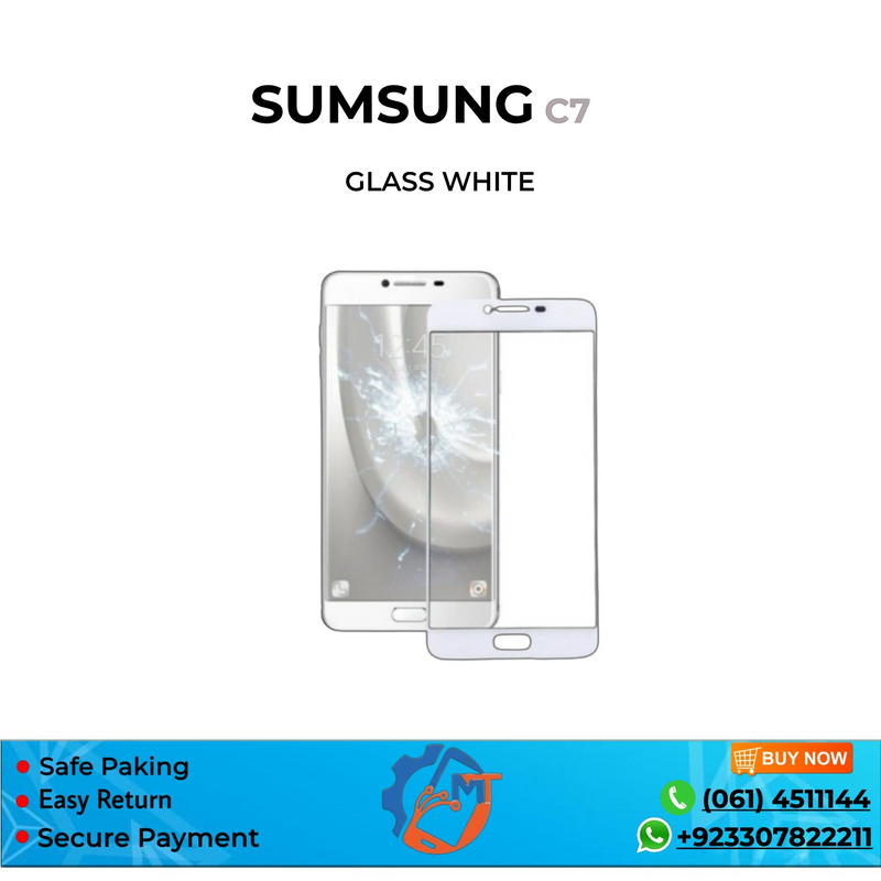 C7 GLASS SAMSUNG WHITE
