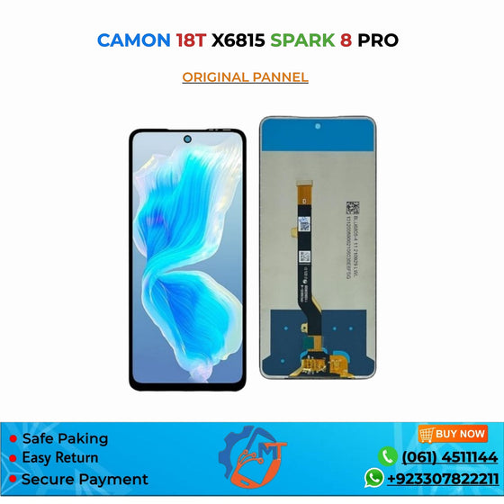 CAMON 18T/X6815/SPARK 8 PRO  PANNEL BLACK
