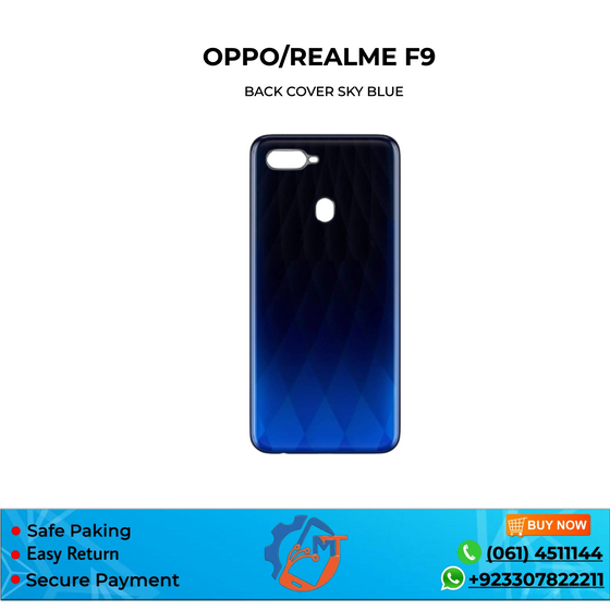 F9 BACK COVER OPPO SKY BLUE