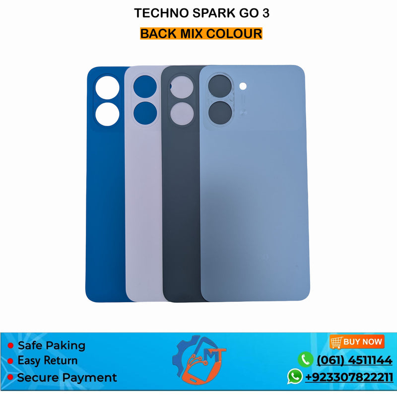 SPARK GO 3 BACK COVER TECHNO MIX COLOUR
