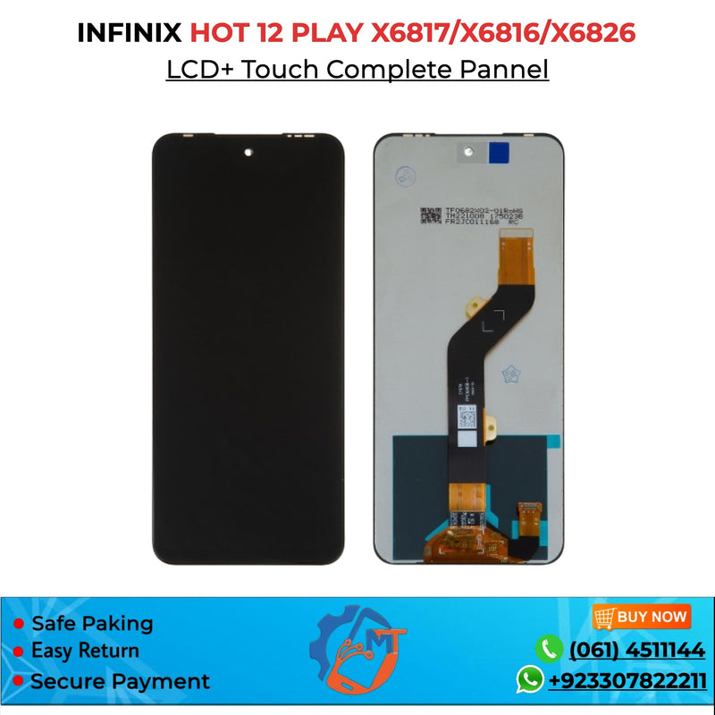 HOT 12 PLAY/X6817/X6816/X6826  PANNEL BLACK