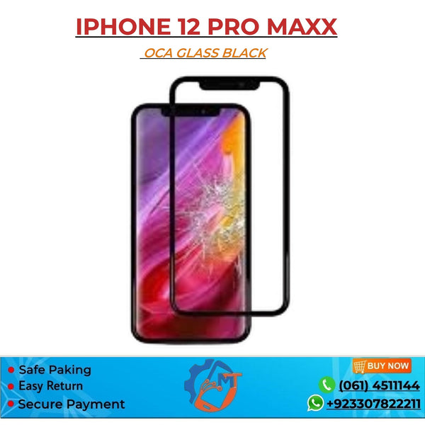 IPHONE 12 PRO MAXX OCA GLASS BLACK