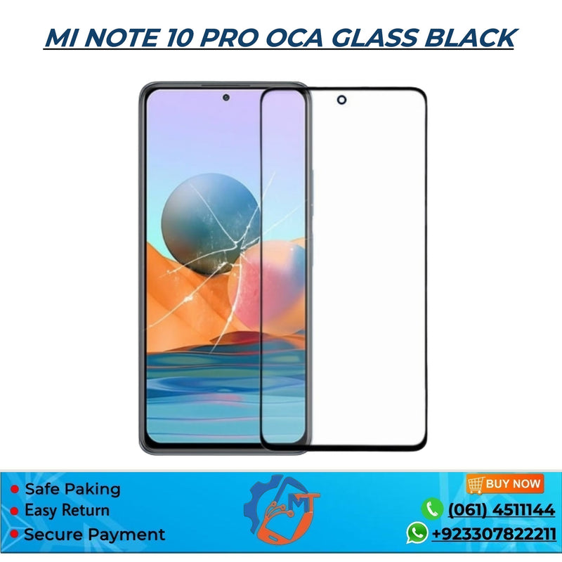 MI NOTE 10 PRO OCA GLASS BLACK