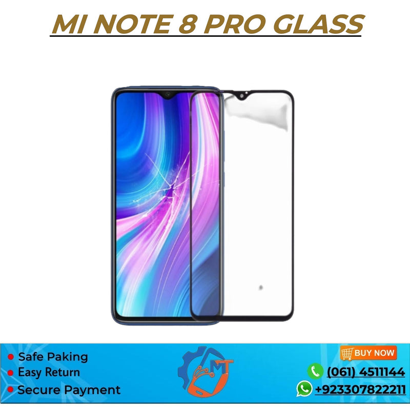 MI NOTE 8 PRO OCA GLAS BLACK