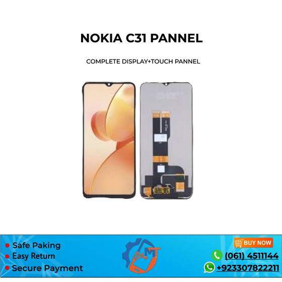 NOKIA C31 PANNEL BLACK