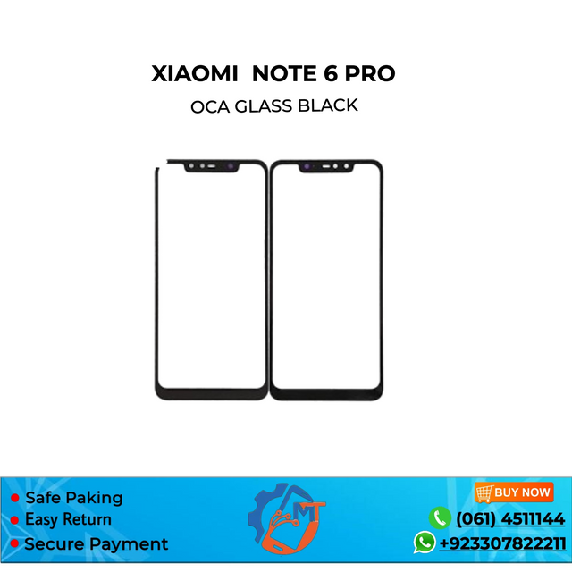 NOTE 6 PRO OCA GLASS BLACK