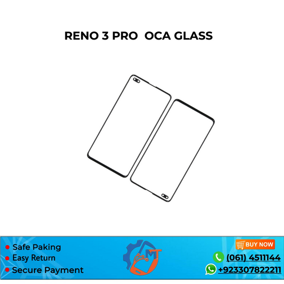 RENO 3 PRO OCA GLASS  BLACK