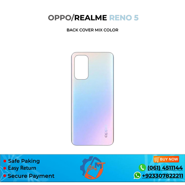 RENO 5 BACK COVER SILVER