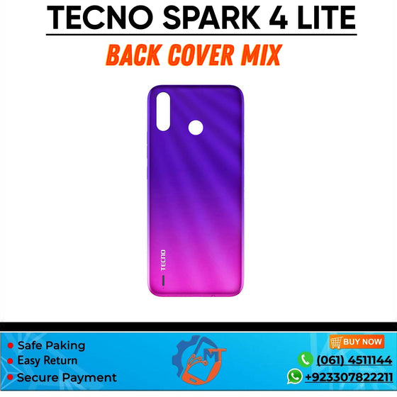 SPARK 4 LITE BACK COVER MIX COLOUR