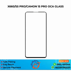 X660/S5 PRO/CAMON 15 PRO OCA GLASS BLACK