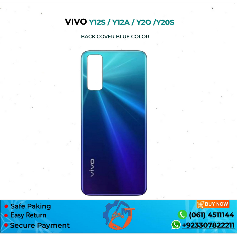 Y12S/Y12A/Y20/Y20S BACK COVER BLACK