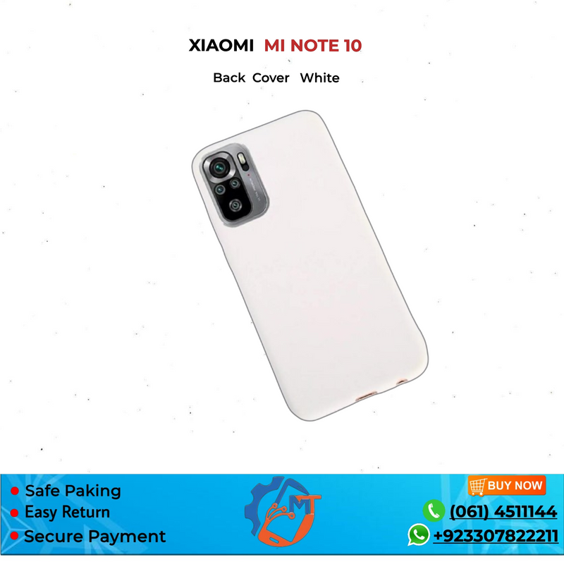 MI NOTE 10 BACK COVER WHITE