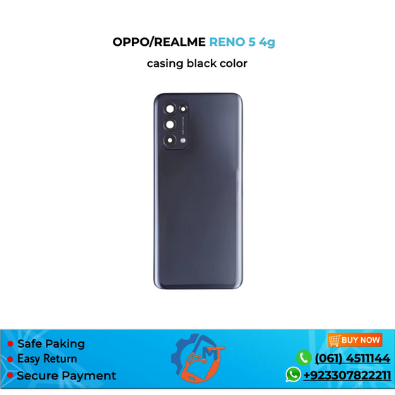 RENO 5 BACK COVER BLACK