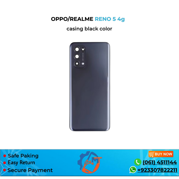 RENO 5 BACK COVER BLACK